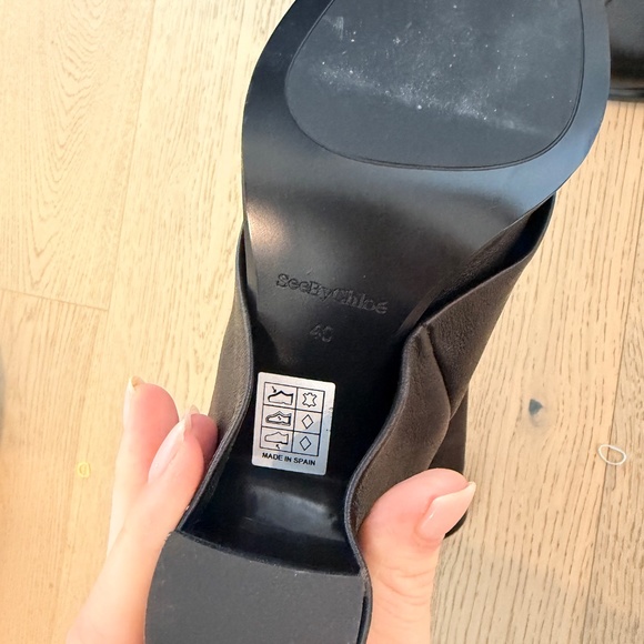 See by Chloé Black Leather Slouch Boots | Made in Spain | EU 40 - Picture 3 of 3